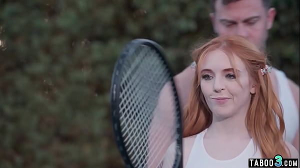 Skinny redhead teen fucked roughly by her perv trainer