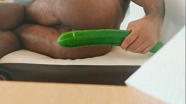 Ass sex virgin ass with thick and long cucumber.
