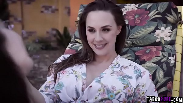 Nathan pulls out his cock glaring at Chanel Preston and makes her suck his cock so deep 