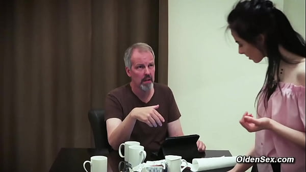 Brunette skinny teen Vera V seduces her stepdad Steve Steel and jumps in his lap then he finger her tight pussy and later he fucks her