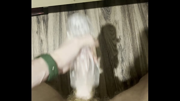 Slim 18yo Boy Fucking a Flashlight. Big Dick, Lots of Cum. Hot and Sexy Twink  