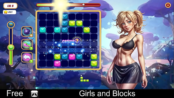 Girls and Blocks (free game itchio) Puzzle