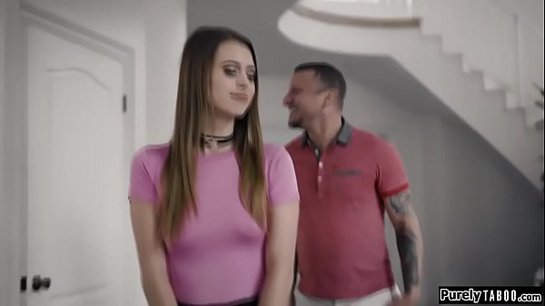 Teen invited a guy over who wants her to believe hes her .She doesnt fall for his tricks but is physically attracted to him.If he stops lying he can fuck her.Time to get honest.He kisses her and makes her deepthroat his cock before riding it 