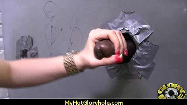 Ebony teen shows off her blowjob skills at gloryhole 29 