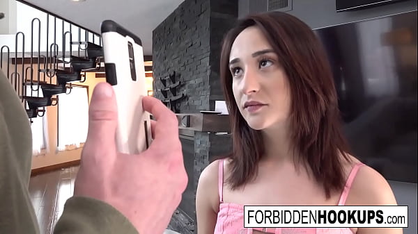 Hot babe gets a forbidden cock