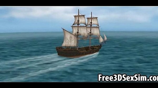 Sexy 3D ebony babe gets fucked on the beach