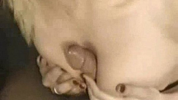 Perfect handjob from a cute Blonde