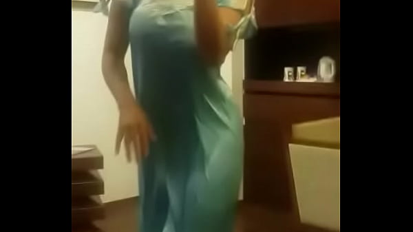 Indian girl dances in satin clothes  