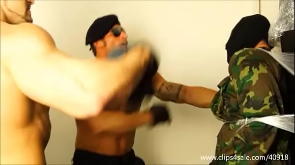 AGRESSIVE SOLDIER AND COP DOMINATES SLAVE - 131