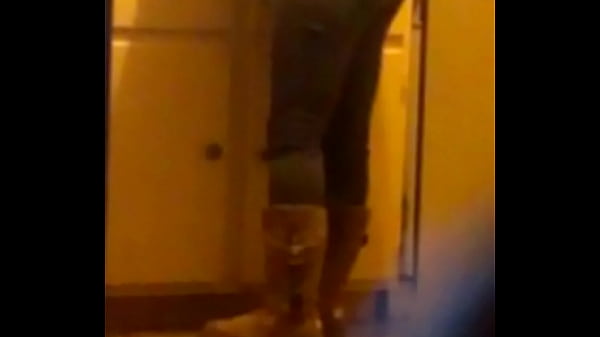 Voyeuring my step auntie in kitchen