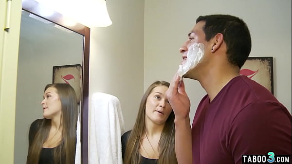 Big boobed slut and her cougar stepmother sucking a big dick 