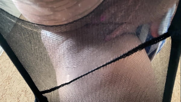 I caress a wet pussy in pantyhose  