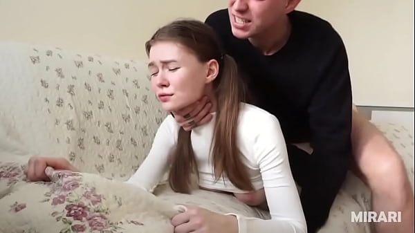 Skinny teen in skirt gets fucked hard and gets cum on face [Deutsch]