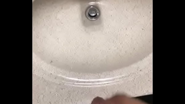 Wanking into sink