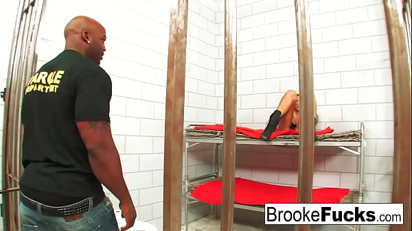 Blonde babe gets banged in jail