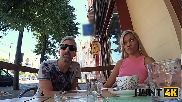 HUNT4K. Face of cum after coffee with a stranger. Hot sex with Novella Night