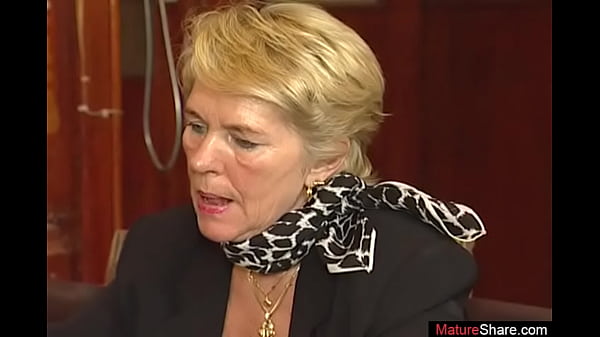 Horny blonde mature remove undies for this man and spreads legs to welcome his dick  