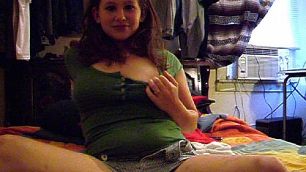 Horny amber coed fingering