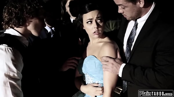 Teen wallflower Whitney Wright faces her dates best friends and caves under group pressure.The horny dudes rip off her dress and make her deepthroat 