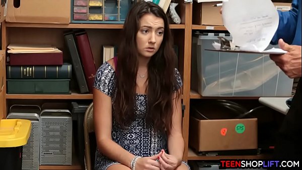 Whining teen thief exploited by a big dick security guard who threatened to call the cops on her and that was the last thing she wanted 