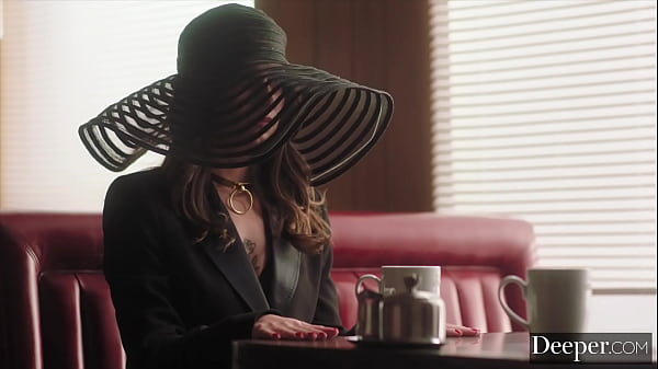 Deeper. Dominated babe worships cock