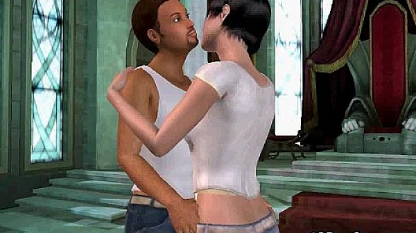 Foxy 3D cartoon brunette hottie getting fucked hard  