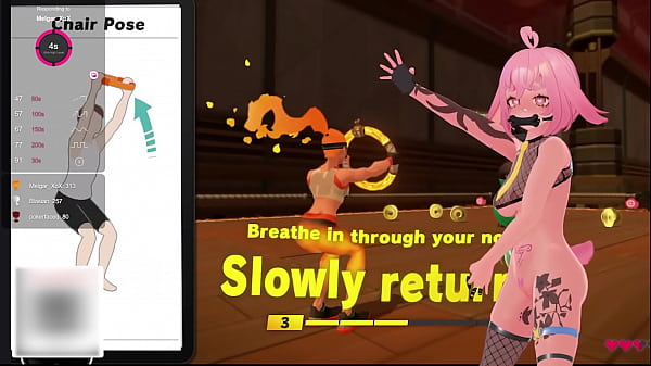 Exercising with a Sweaty Bunny Vtuber  