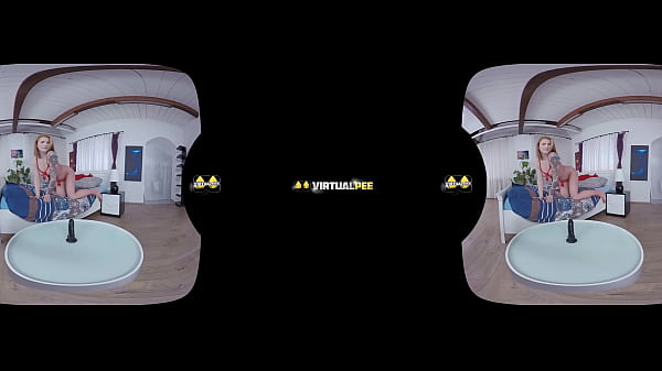 Mag Ray teases you with a dildo before pissing in her bodystocking  