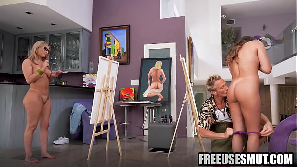 Step sisters used as if they were toys during art lesson  