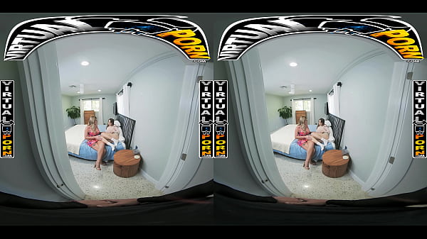 VIRTUAL PORN - Big Tits MILF Lolly Dames Teaches Honey Hayes How To Suck Dick And Fuck In VR