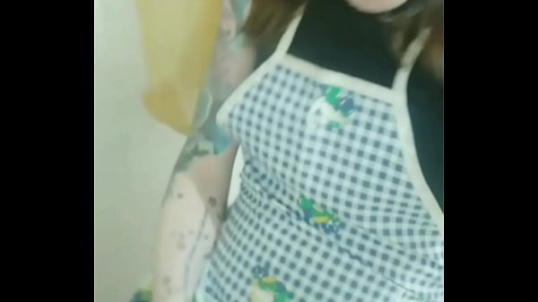 Sissy housewife masturbating with dildo 