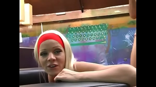 Tranny bends over sofa and guy fucks her asshole deep and fast