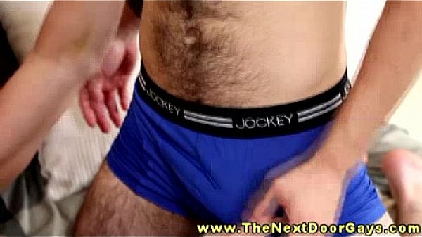 Amateur homo stud drools on cock