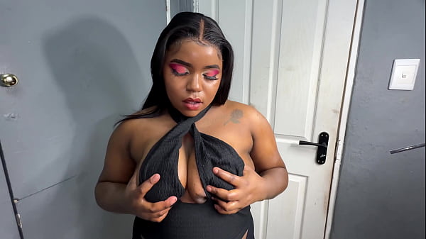 White Boy gives his Busty Black Step Sister a Facial and a Creampie
