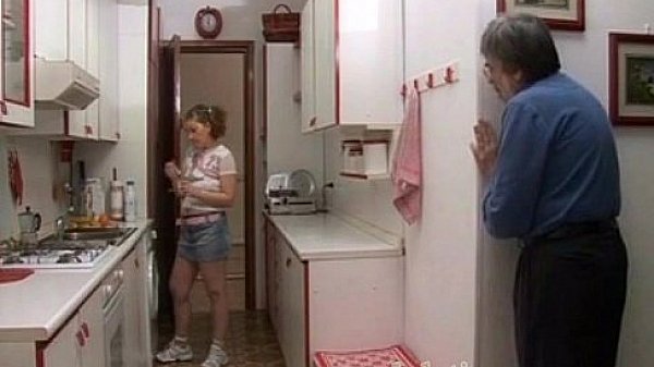 Turkey grandpa with ugly girl  