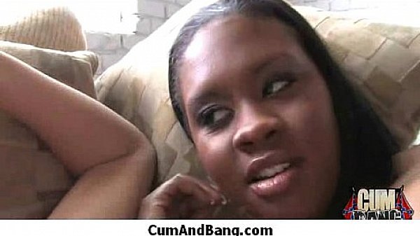 Nice ebony fucked by several white guys in all holes 2