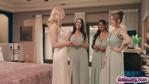 Bride to be Lily LaBeau and three bridesmaids