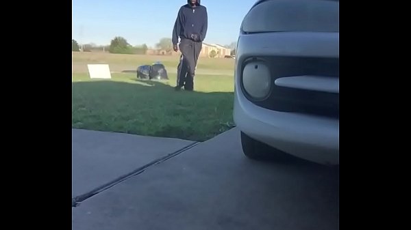 black freak dude takes out trash with toy in booty