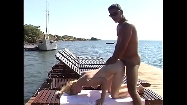 Hot latina blonde gets her asshole fucked outdoor on the bridge