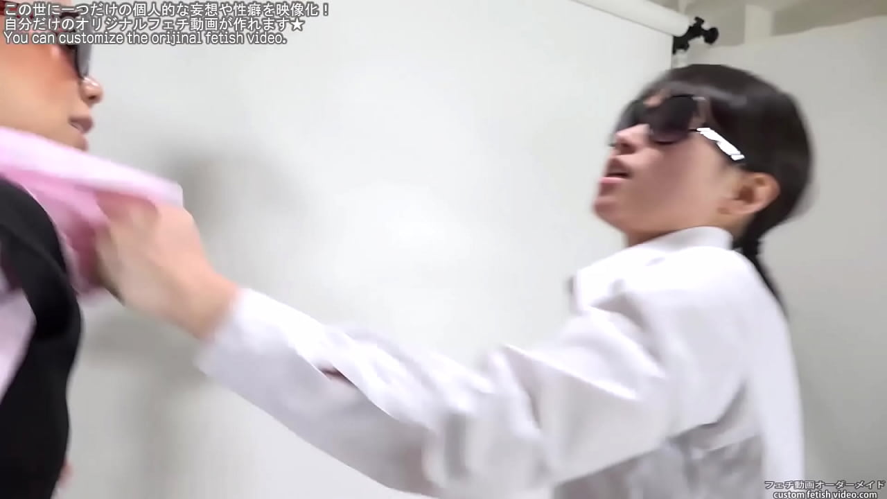 A woman holding a collar