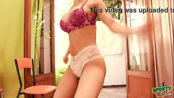 Busty Babe Working Out In Lingerie and High Heels! Hot as Hell