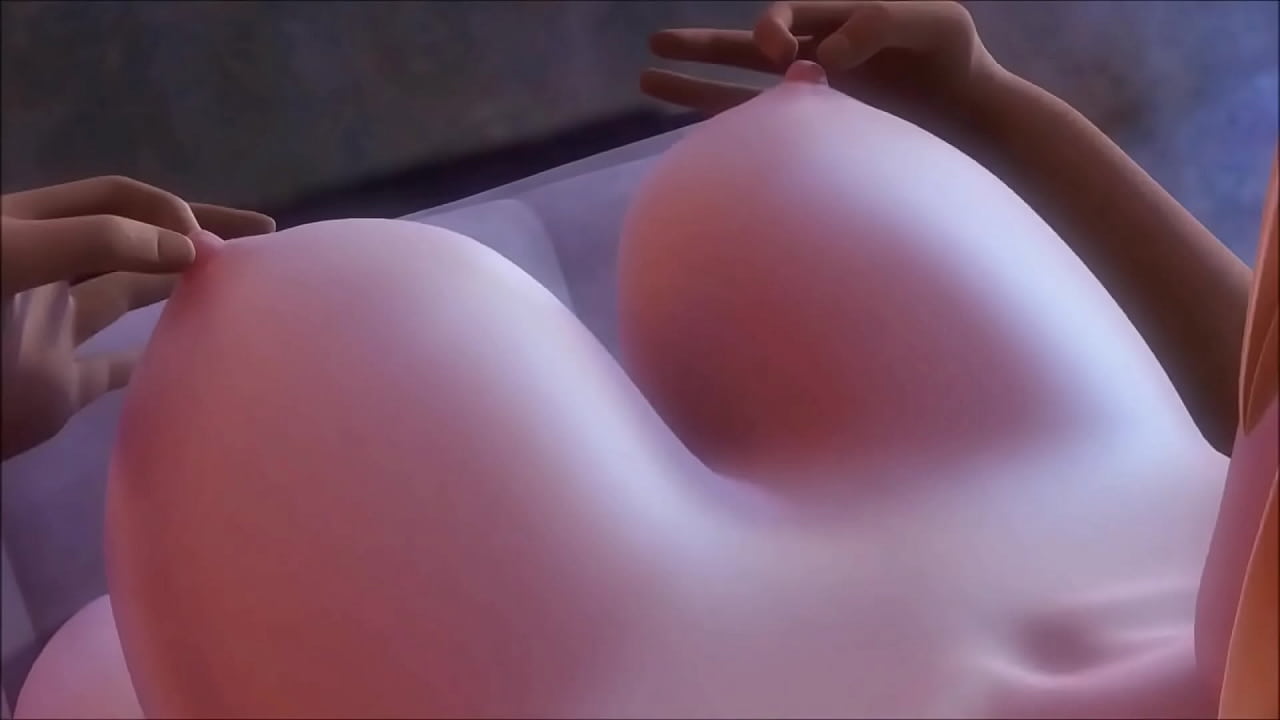 3d anime girl gets creampie and tits play with
