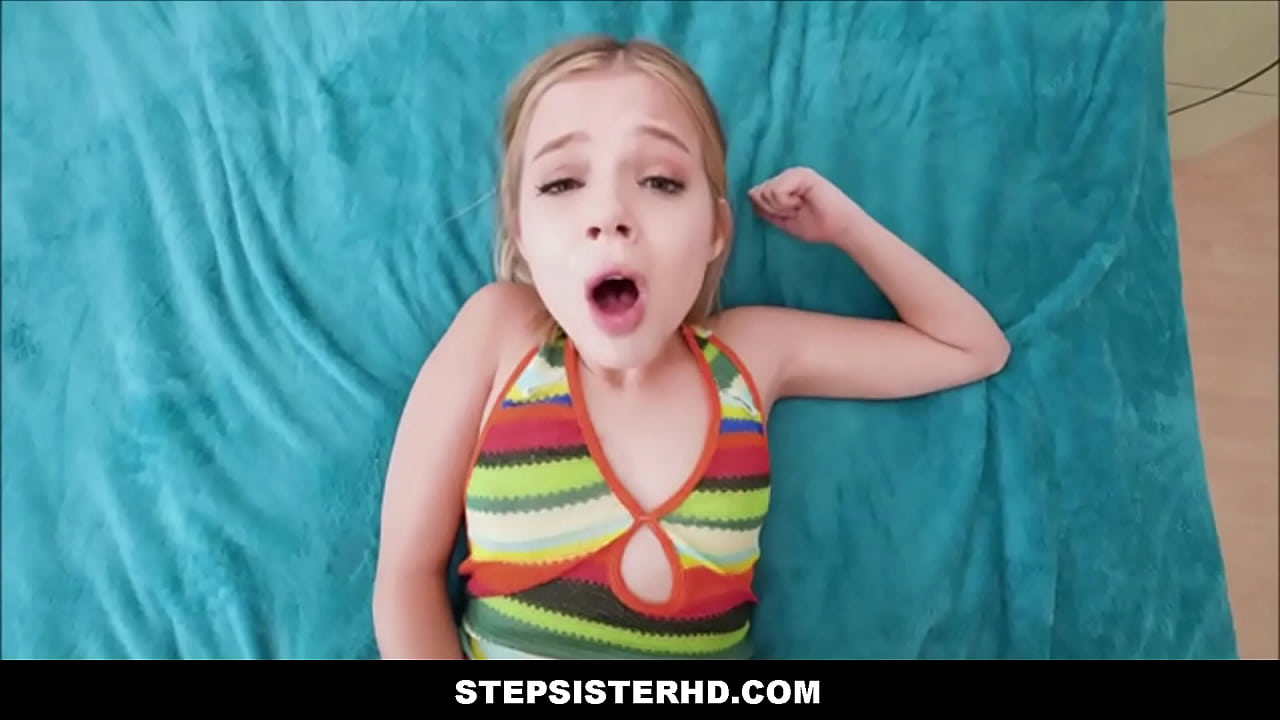 StepSisterHD - Tiny Blonde Teen Step Sister Sex With Big Dick Step Brother After Masturbating In Front Of Him POV
