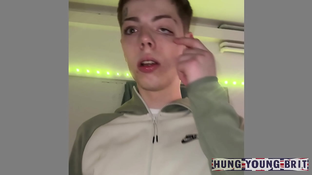 Two Genuine chavs taking their clothes off and playing with their mates dick