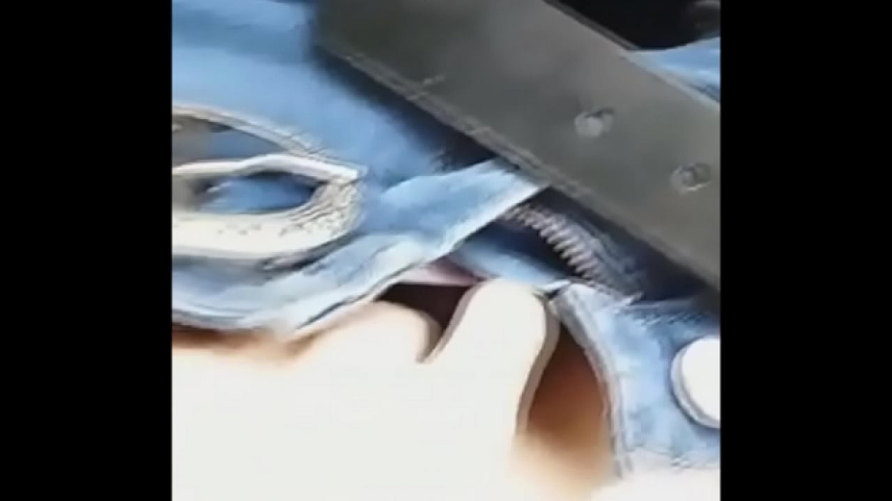 Girl fingering her pussy in the car