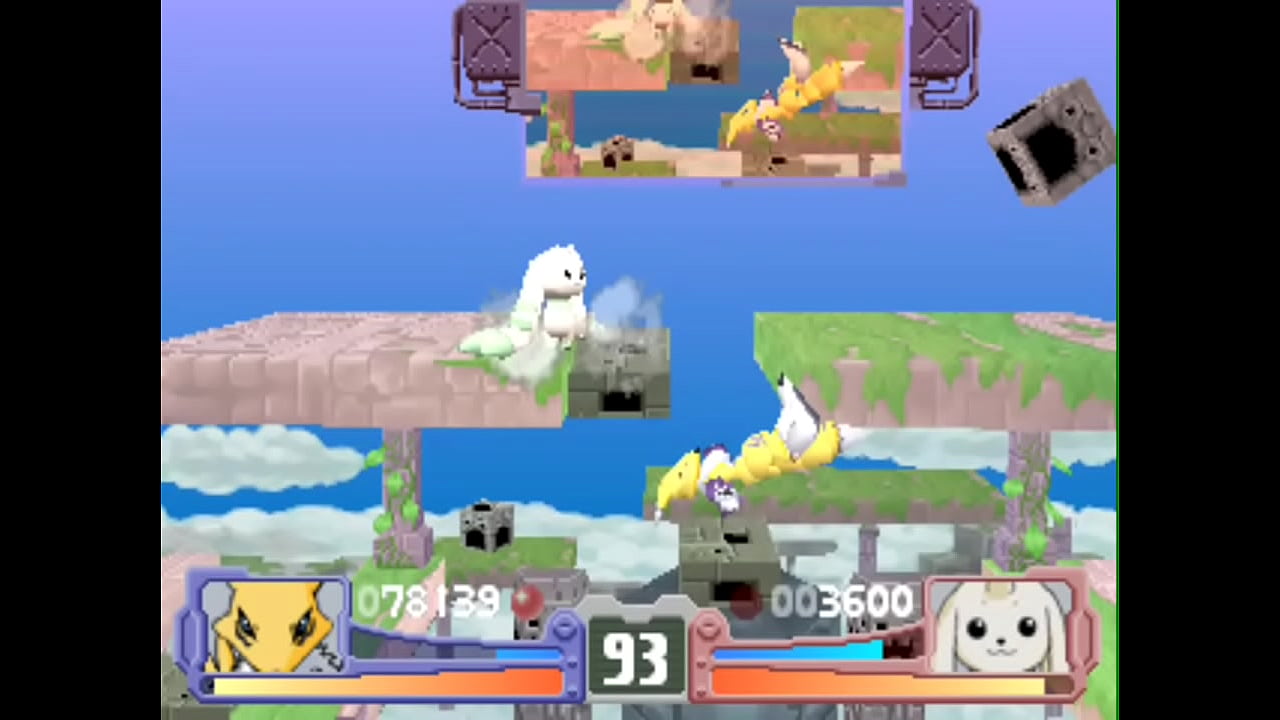 Playstation gameplay: Digimon Rumble Arena (year: 2001 Bandai) Renamon gameplay