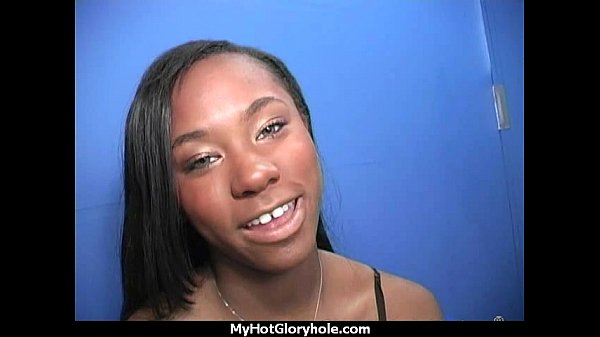 Ebony Slut Fucks A White Gloryhole Cock In Her First Interracial Scene 9