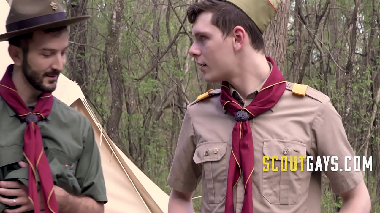 Hot Bearded Scout Master Shows New Recruit His Big Dick