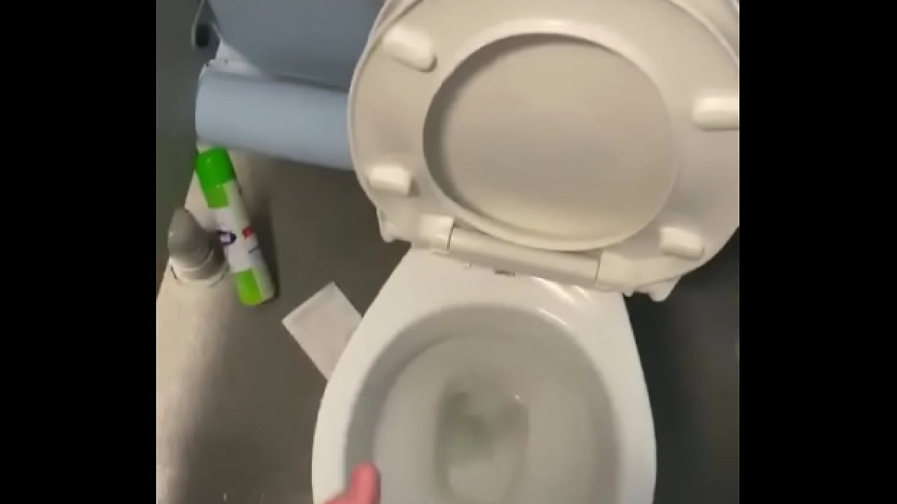 Wanking my hard dick in public place