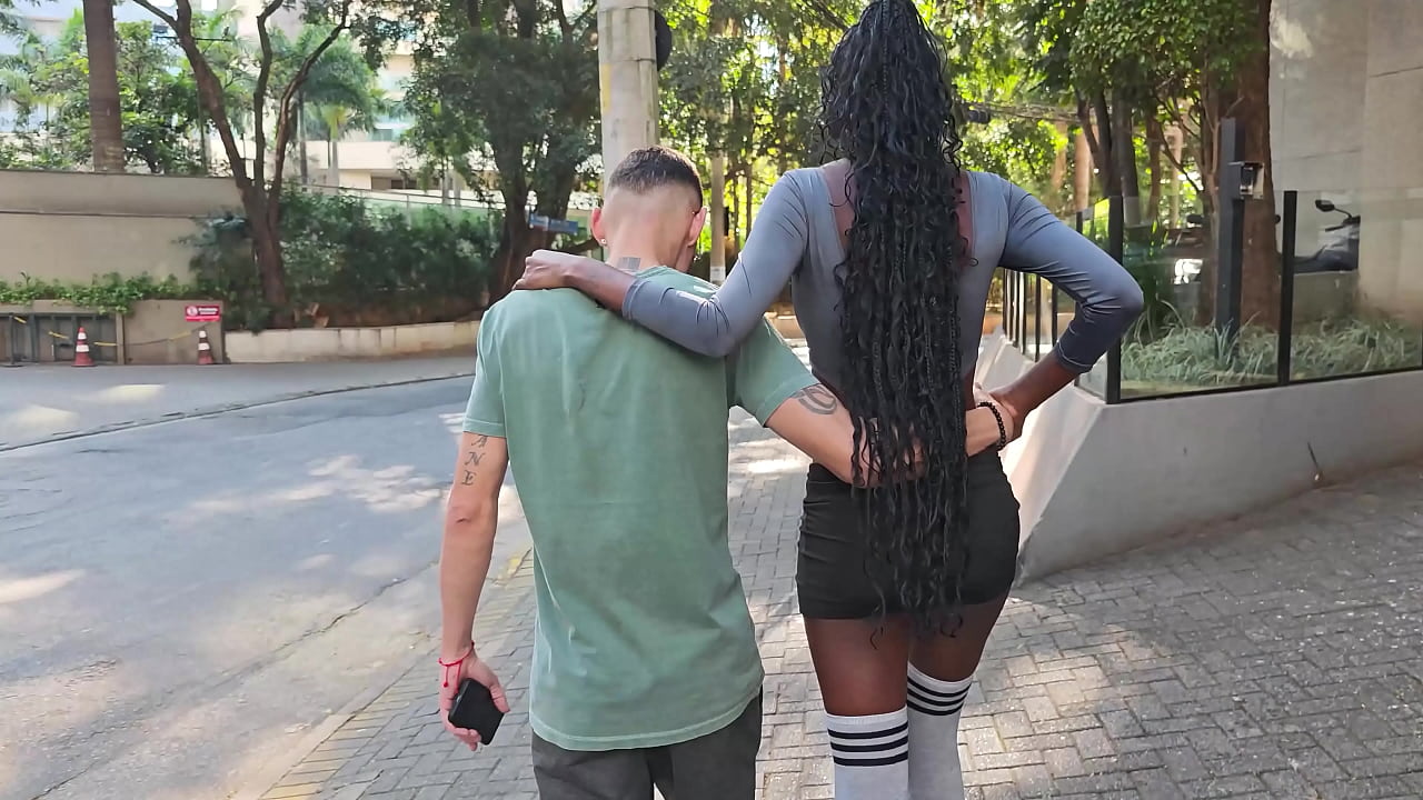 Jenny Pretinha, 20 years Brazilian tall ebony beauty with perfect breasts, gives her ass on the street for 10usd (DAP, Anal, 2on1, big cock, streetworker) OB532